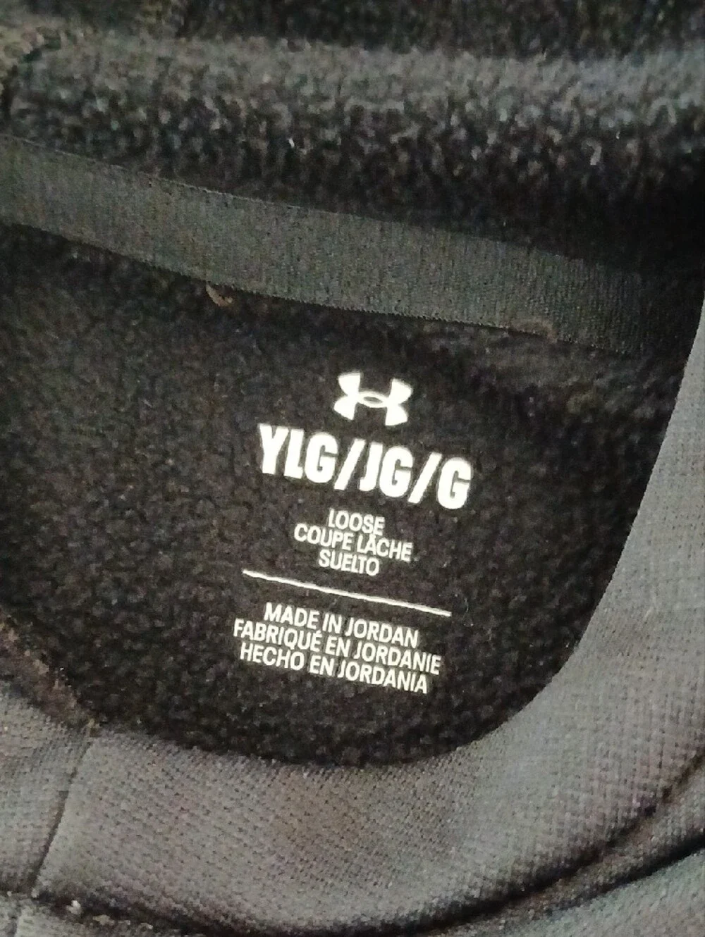 Under Armour Kids Black Hoodie with Red Graphic Logo